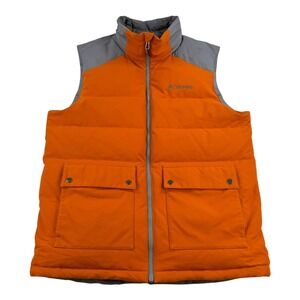 Columbia Challenger Vest Mens Medium 550 Down Puffer Outdoors Mountain Print